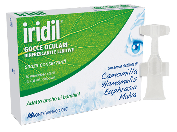 GOCCE OCULARI IRIDIL 10 AMPOLLE MONODOSE RICHIUDIBILI 0,5 ML - goldeneffe.it