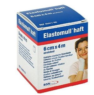 BENDA ELASTICA AUTOADESIVA ELASTOMULL HAFT COMPRESSIONE FORTE 6X400 CM - goldeneffe.it