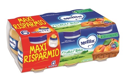 MELLIN OMOGENEIZZATO FRUTTA MISTA 100 G 6 PEZZI - goldeneffe.it
