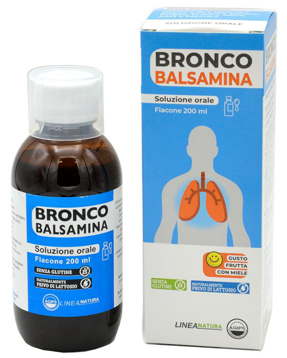BRONCOBALSAMINA SOLUZIONE ORALE 200 ML GUSTO FRUTTA CON MIELE - goldeneffe.it