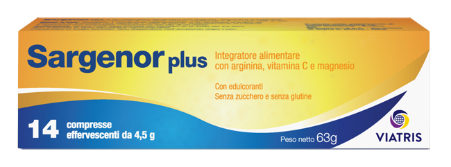 SARGENOR PLUS 14 COMPRESSE EFFERVESCENTI DA 4,5 G - goldeneffe.it