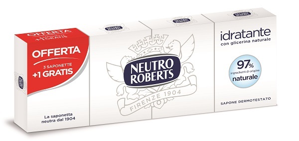 NEUTRO ROBERTS SAPONE SOLIDO 4 PEZZI 100 G - goldeneffe.it