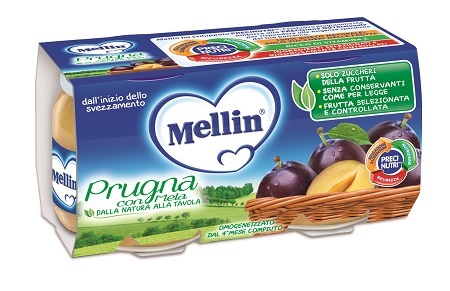 MELLIN OMOGENEIZZATO PRUGNA MELA 100 G 2 PEZZI - goldeneffe.it