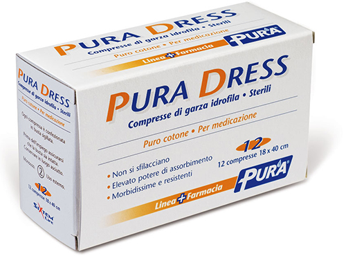 GARZA IDROFILA PURA DRESS 18X40CM 12 PEZZI - goldeneffe.it