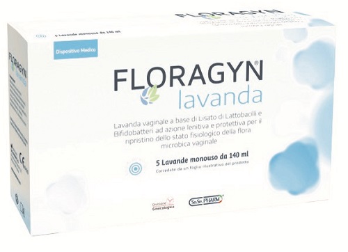 LAVANDA VAGINALE A BASE DI LATTOBACILLI LISATI FLORAGYN LAVANDA 140ML 5FLACONI - goldeneffe.it
