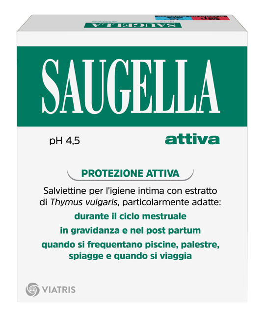 SAUGELLA ATTIVA SALVIETTINE DETERGENTI 10 BUSTINE - goldeneffe.it