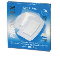GARZA COMPRESSA PRONTEX SOFT PAD 10X8 CM 6 PEZZI (5 TNT + 1 IMPERMEABILE AQUA PAD) - goldeneffe.it