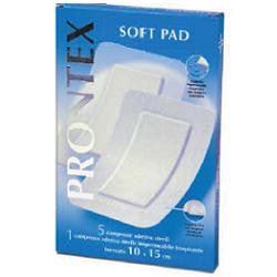 GARZA COMPRESSA PRONTEX SOFT PAD AUTOADESIVA 10X15CM 6 PEZZI - goldeneffe.it