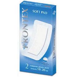 GARZA COMPRESSA PRONTEX SOFT PAD AUTOADESIVA 10X20CM 2 PEZZI - goldeneffe.it