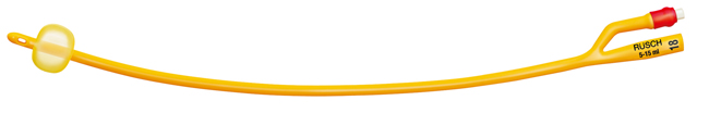 CATETERE FOLEY A MEDIA PERMANENZA  RUSCH GOLD PLUS A 2 VIE IN SILKOLATEX LATTICE-SILICONE PER ADULTO CH20 LUNGHEZZA 40 CM PUNTA CILINDRICA A 2 FORI PALLONCINO 30-50 ML 1 PEZZO - goldeneffe.it