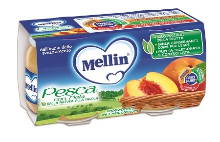 MELLIN OMOGENEIZZATO PESCA MELA 100 G 2 PEZZI - goldeneffe.it