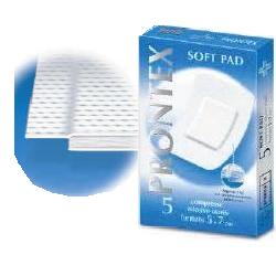 GARZA PRONTEX SOFT PAD COMPRESSA 5X7 CM 5 PEZZI - goldeneffe.it