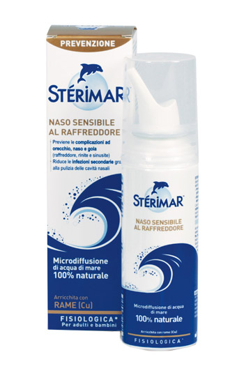 STERIMAR NASO SENSIBILE AL RAFFREDDORE ACQUA DI MARE SPRAY 100 ML - goldeneffe.it