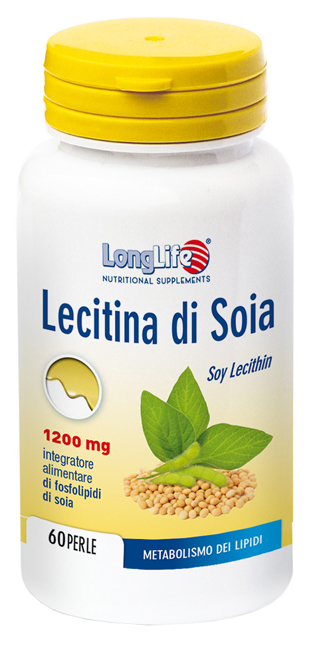 LONGLIFE LECITINA SOIA 60 PERLE DI GELATINA DA 1,7 G - goldeneffe.it