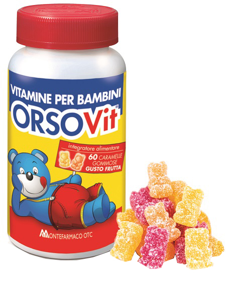 ORSOVIT CARAMELLE GOMMOSE VITAMINA BB SENZA GLUTINE 60 PEZZI - goldeneffe.it