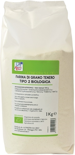 FSC FARINA DI GRANO TENERO TIPO 2 BIO 1 KG - goldeneffe.it