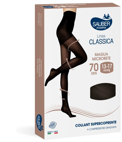 SAUBER COLLANT COPRENTE 70 MAGLIA LISCIA NERO 3 LINEA CLASSICA - goldeneffe.it