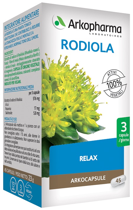 ARKO CAPSULE RODIOLA 45 CAPSULE - goldeneffe.it