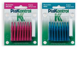 PLAKKONTROL SCOVOLINO MICRO 0,5 MM 8 PEZZI + MANICO - goldeneffe.it