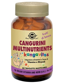 CANGURINI MULTINUTRIENTS FRUTTI TROPICALI 60 COMPRESSE - goldeneffe.it