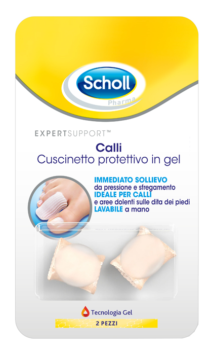 CUSCINETTI PROTETTIVI PER PIEDI CALLI SCHOLL GELACTIV 2 PEZZI - goldeneffe.it