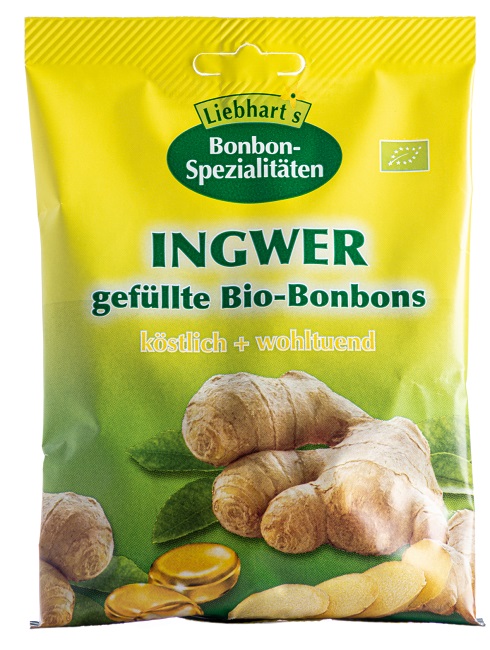 BONBONS ZENZERO BIO 100 G 18 CARAMELLE RIPIENE - goldeneffe.it