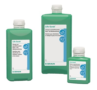 SOLUZIONE PER IL LAVAGGIO ANTISETTICO DELLE MANI E DELLA CUTE INTEGRA A BASE DI CLOREXIDINA GLUCONATO CON DOSATORE LIFOSCRUB 1000ML 10 PEZZI - goldeneffe.it