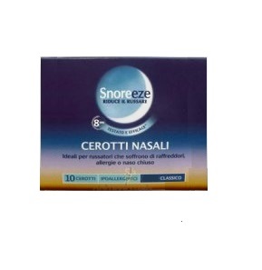 CEROTTO NASALE SNOREEZE GRANDE 10 PEZZI - goldeneffe.it