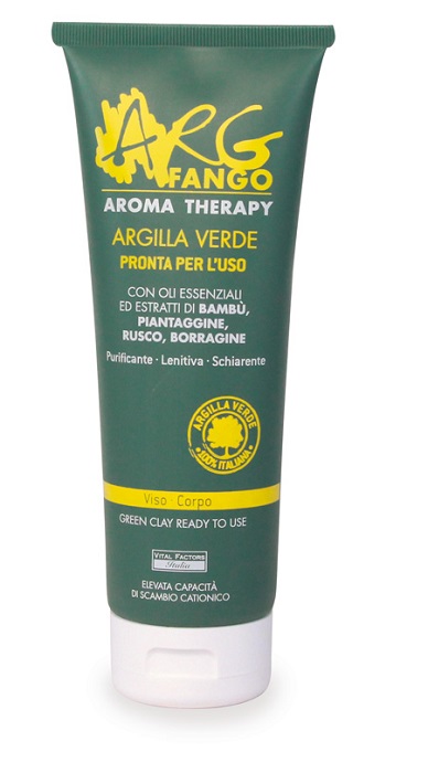 ARGFANGO AROMA THERAPY ARGILLA VERDE PRONTA PER L'USO PER VISO E CORPO 250 ML - goldeneffe.it