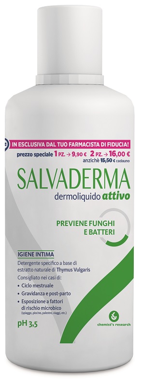 SALVADERMA DERMOLIQUIDO ATTIVO PH 3,5 250 ML - goldeneffe.it