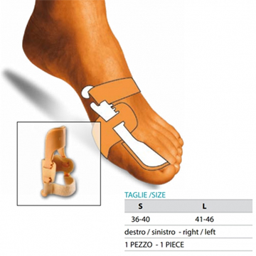ORIONE OK PED 229 CORRETTORE NOTTURNO ALLUCE VALGO SINISTRO BIANCO L 41-46 - goldeneffe.it