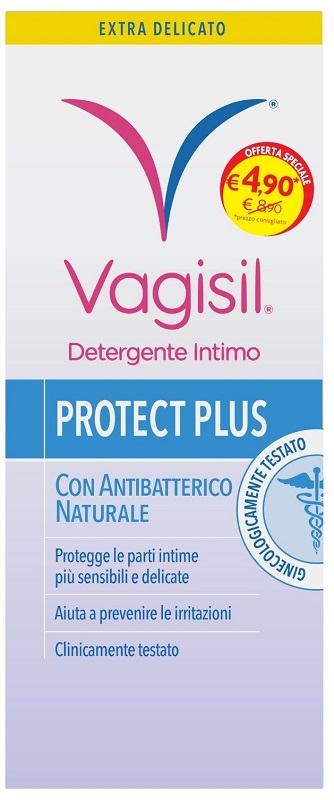 VAGISIL DETERGENTE INTIMO PROTECT PLUS 250 ML - goldeneffe.it