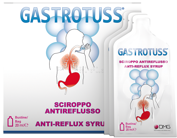 SCIROPPO ANTIREFLUSSO GASTROTUSS 25 BUSTINE MONODOSE 20 ML - goldeneffe.it