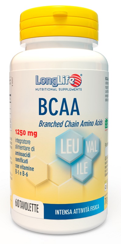 LONGLIFE BCAA 1250 MG 60 TAVOLETTE - goldeneffe.it