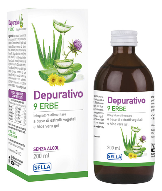 DEPURATIVO 9 ERBE 200 ML - goldeneffe.it