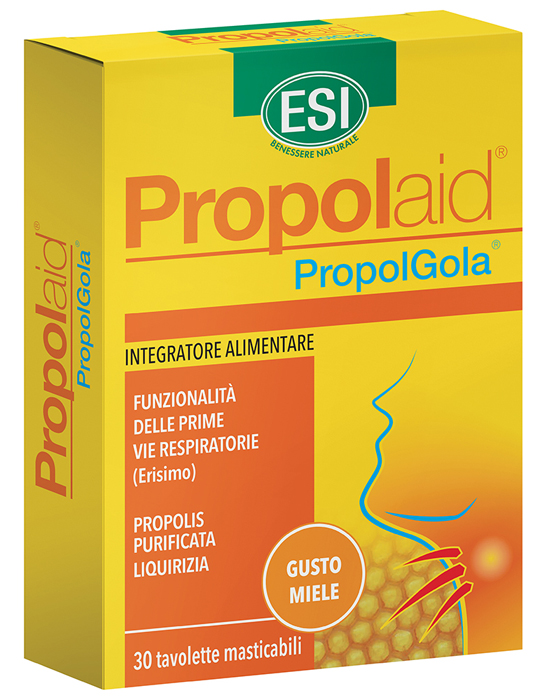 ESI PROPOLAID TAVOLETTE GOLA MIELE 30 TAVOLETTE - goldeneffe.it