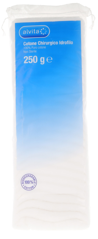 COTONE CHIRURGICO IDROFILO ALVITA 100% PURO COTONE 250 G - goldeneffe.it