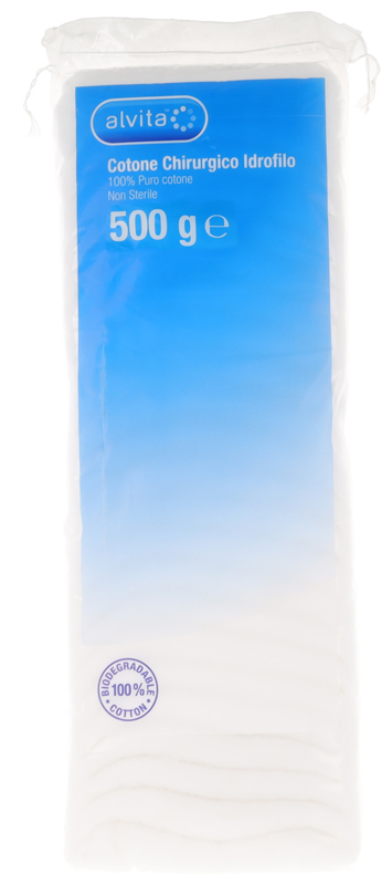 COTONE CHIRURGICO IDROFILO ALVITA 100% PURO COTONE 500 G - goldeneffe.it