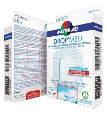 MEDICAZIONE ADESIVA MASTER-AID DROP MED 12,5X12,5 5 PEZZI - goldeneffe.it