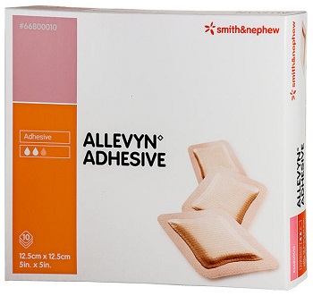 MEDICAZIONE IDROCELLULARE STERILE ALTAMENTE ASSORBENTE ADESIVA IN SCHIUMA DI POLIURETANO 12,5X12,5CM 10 PEZZI - goldeneffe.it