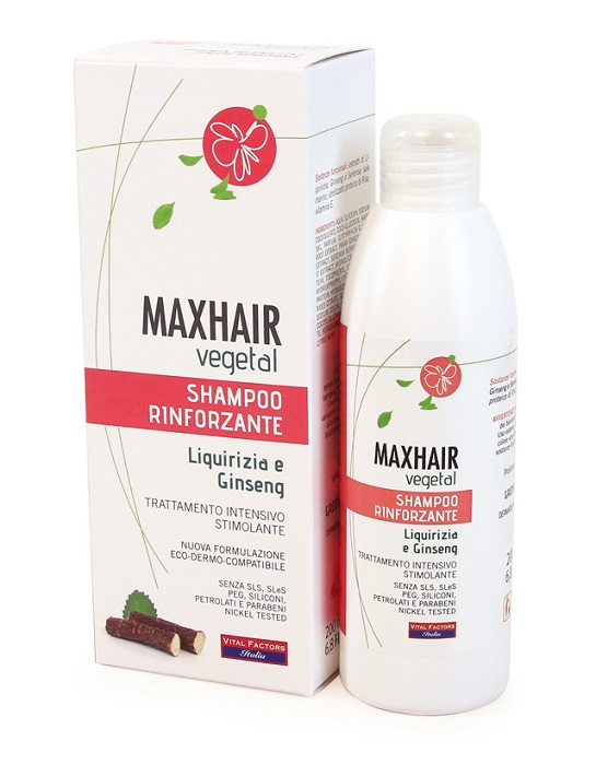 MAXHAIR VEGETAL SHAMPOO RINFORZANTE 200 ML - goldeneffe.it