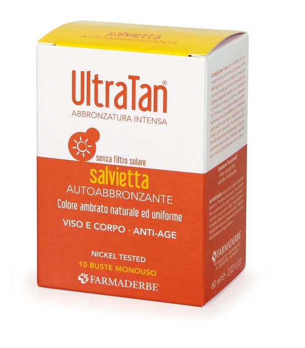 ULTRA TAN SALVIETTE AUTOABBRONZANTI 10 BUSTE - goldeneffe.it