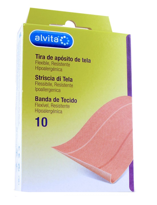 CEROTTO IN STRISCIA DI TELA ALVITA 10 X 6 CM 10 PEZZI - goldeneffe.it