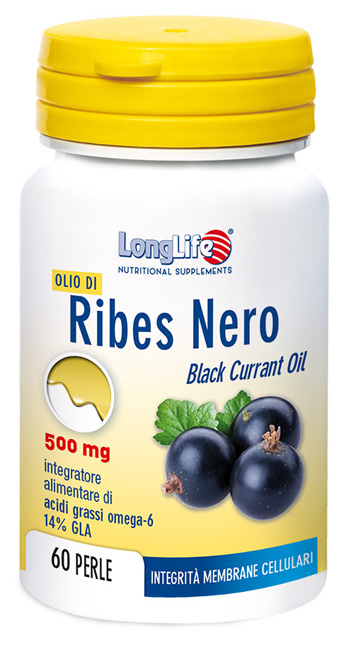 LONGLIFE OLIO RIBES NERO 60 PERLE DI GELATINA - goldeneffe.it