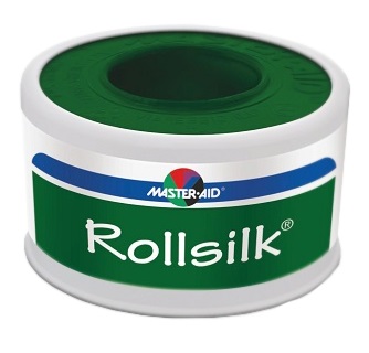 CEROTTO IN ROCCHETTO MASTER-AID ROLLSILK TESSUTO BIANCO IPOALLERGENICO 5X2,50 - goldeneffe.it
