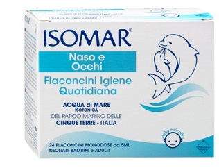 ISOMAR SOLUZIONE ISOTONICA ACQUA MARE IGIENE QUOTIDIANA 24 FLACONCINI MONODOSE 5 ML - goldeneffe.it