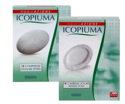 ICOPIUMA GARZA COMPRESSA OCULARE DI COTONE 10 PEZZI - goldeneffe.it