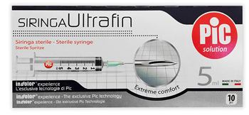 SIRINGA PIC ULTRAFINE 5 ML AGO 14 10 PEZZI - goldeneffe.it