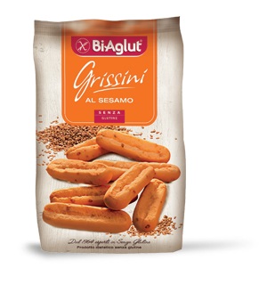 BIAGLUT GRISSINI CON SESAMO 150 G - goldeneffe.it