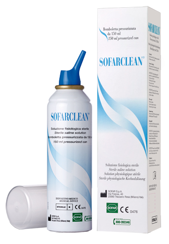 SOLUZIONE FISIOLOGICA SOFARCLEAN 150ML IN BOMBOLETTA PRESSURIZZATA - goldeneffe.it